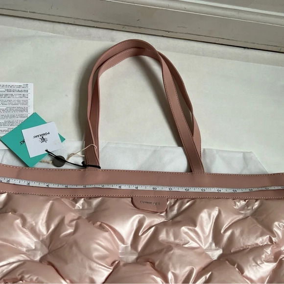 POMIKAKI Italy Light Pink Quilted Shoulder Large bag woman NWT shopper purse - Picture 6 of 8